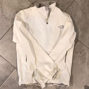 White North Face zip-up jacket